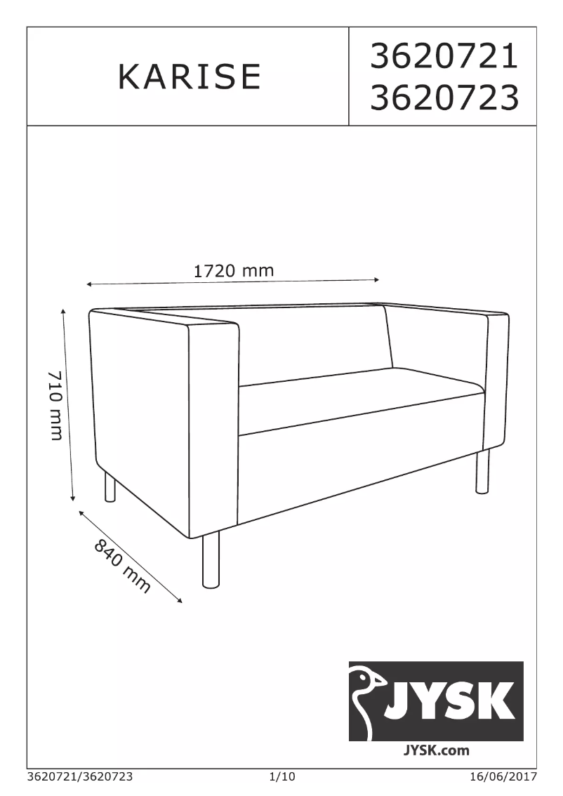 Imagen de la primera página del manual del dispositivo Karise (172x71x84)