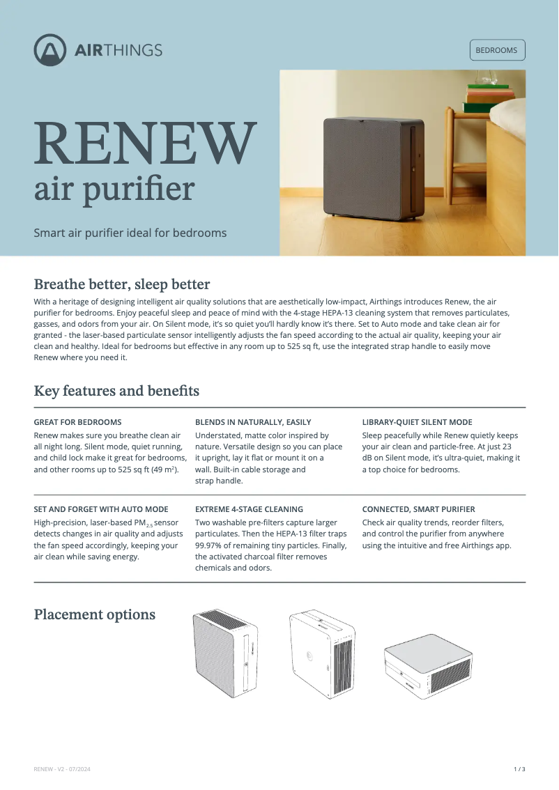 Imagen de la primera página del manual del dispositivo Renew