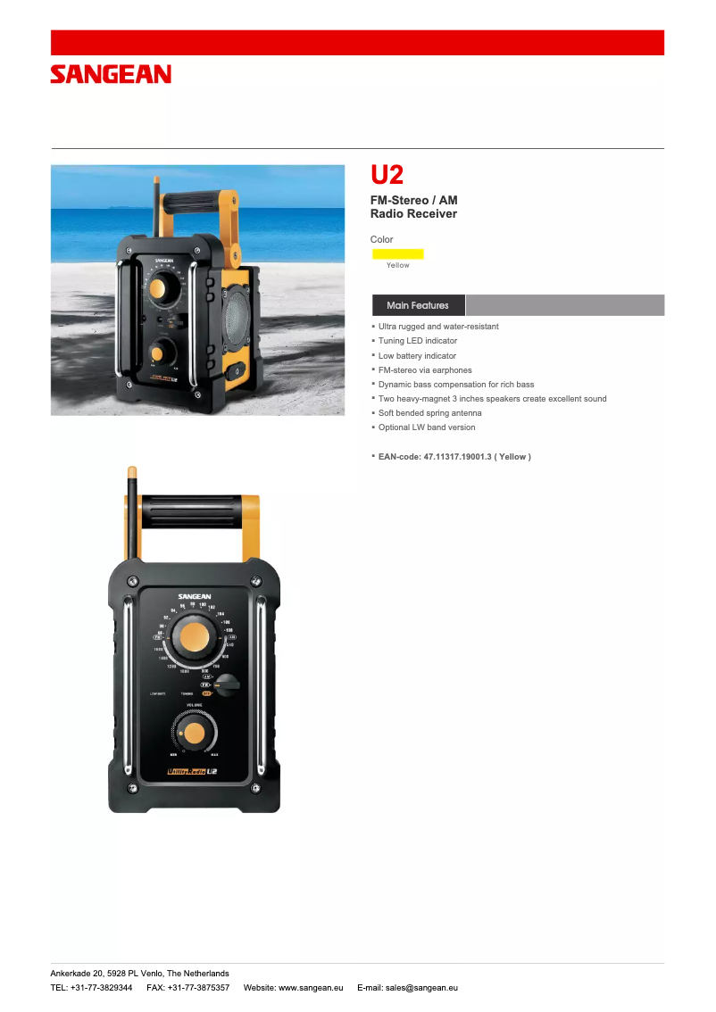 Imagen de la primera página del manual del dispositivo U2