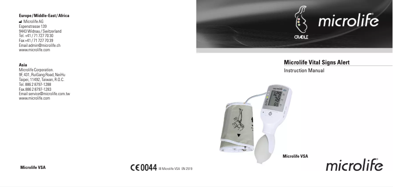 Imagen de la primera página del manual del dispositivo VSA