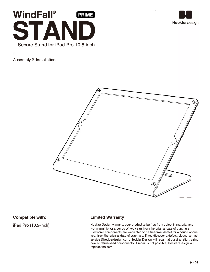 Página nº 1 - Manual de usuario Heckler Design H498X-BG