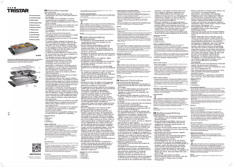 Página 1 del manual Manual de usuario TriStar BP-2672