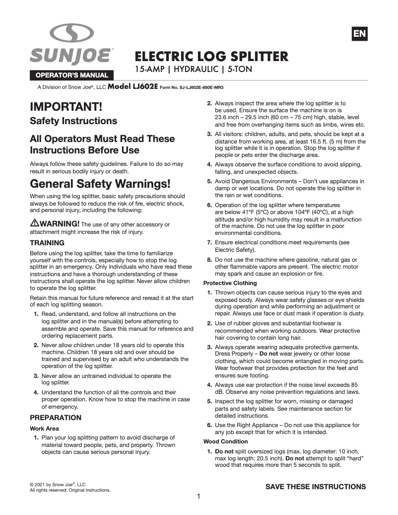 Imagen de la primera página del manual del dispositivo LJ602E