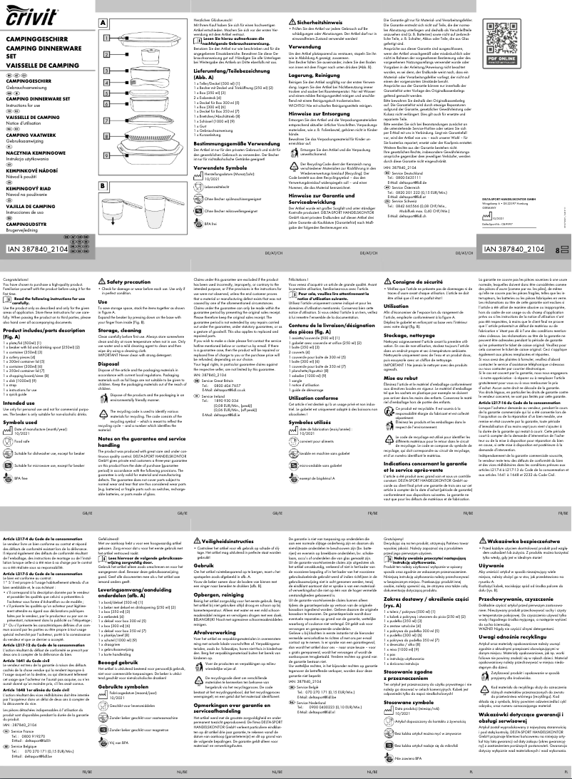 Página nº 1 - Manual de usuario Crivit IAN 387840