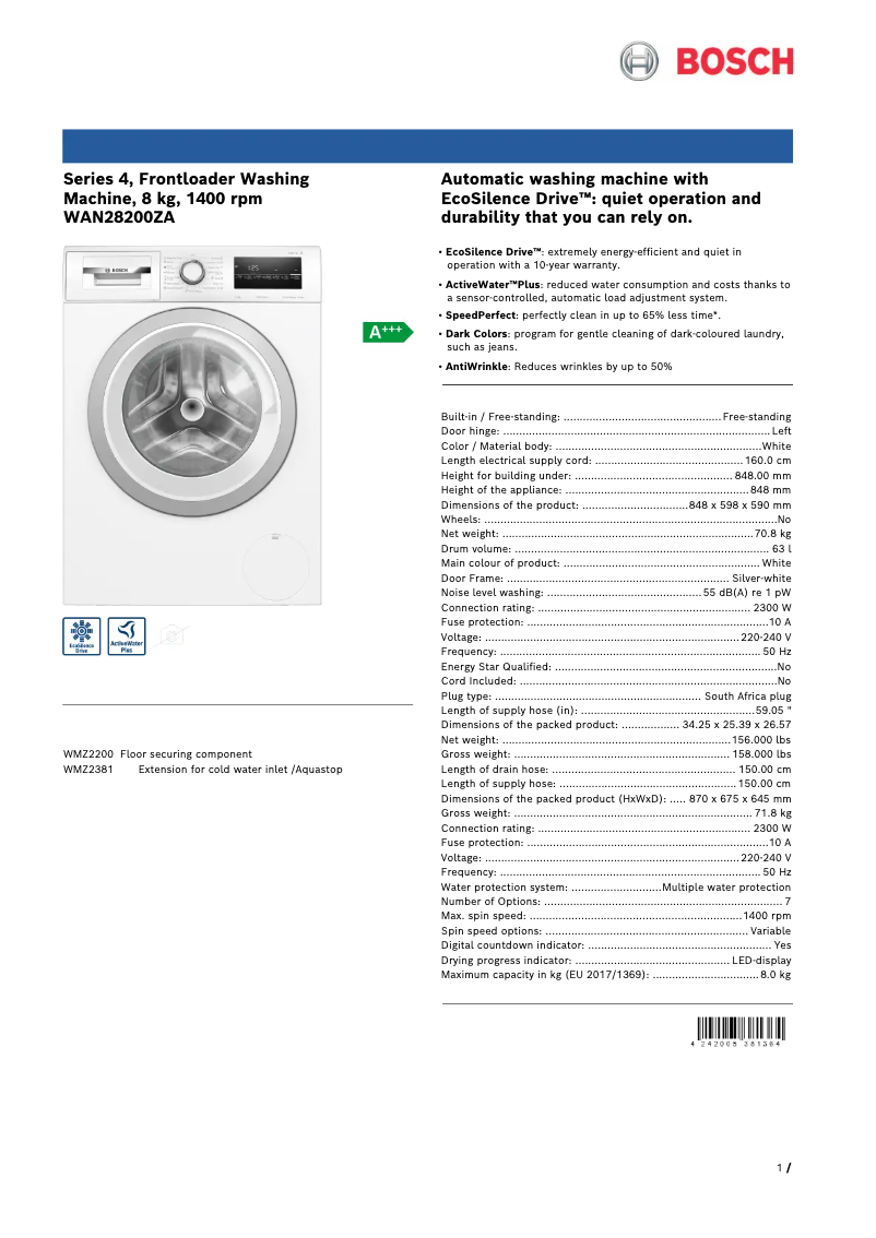 Imagen de la primera página del manual del dispositivo WAN28200ZA