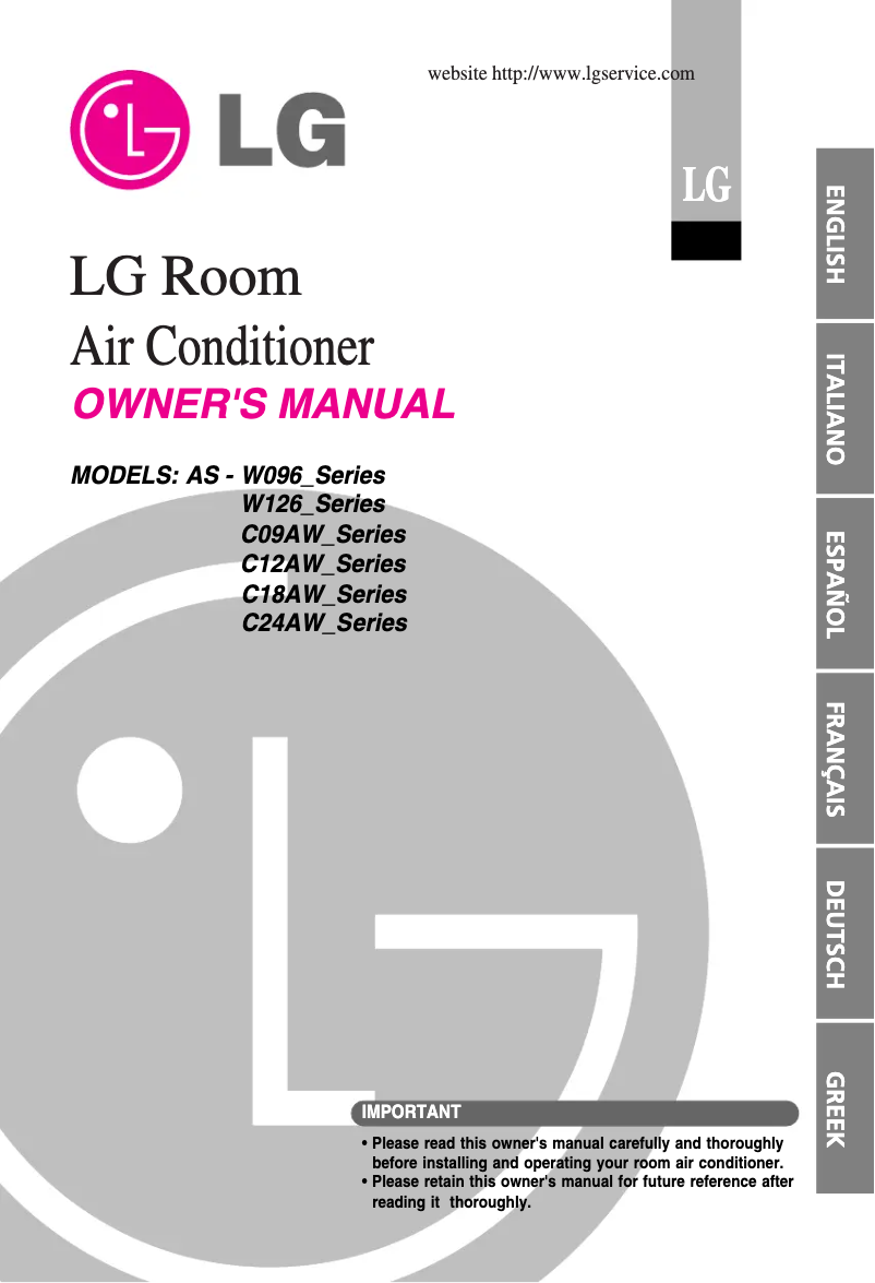 Página 1 del manual Manual de usuario LG ASNW126UWH0