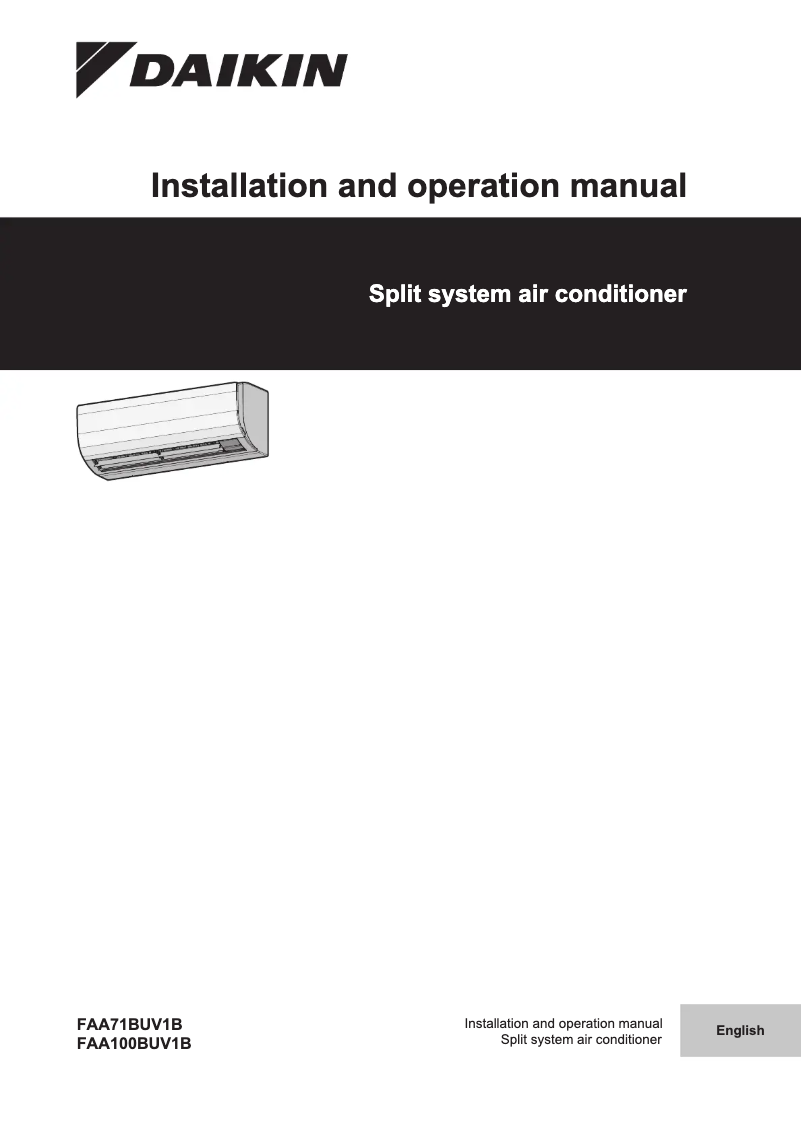 Imagen de la primera página del manual del dispositivo FAA71BUV1B