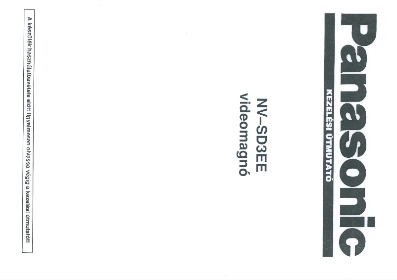 Imagen de la primera página del manual del dispositivo NV-SD3