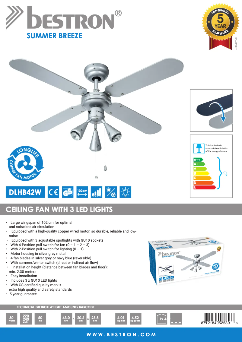 Imagen de la primera página del manual del dispositivo DLHB42S