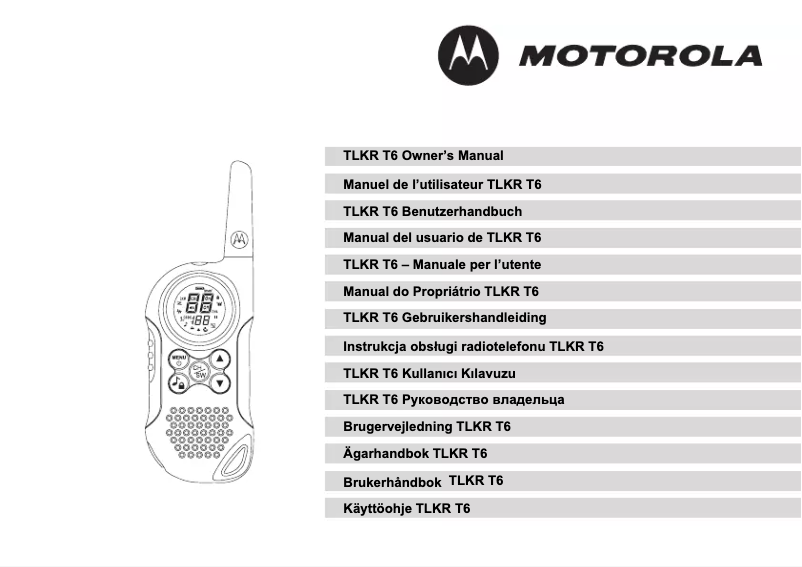 Imagen de la primera página del manual del dispositivo T6 Walkie Talkie