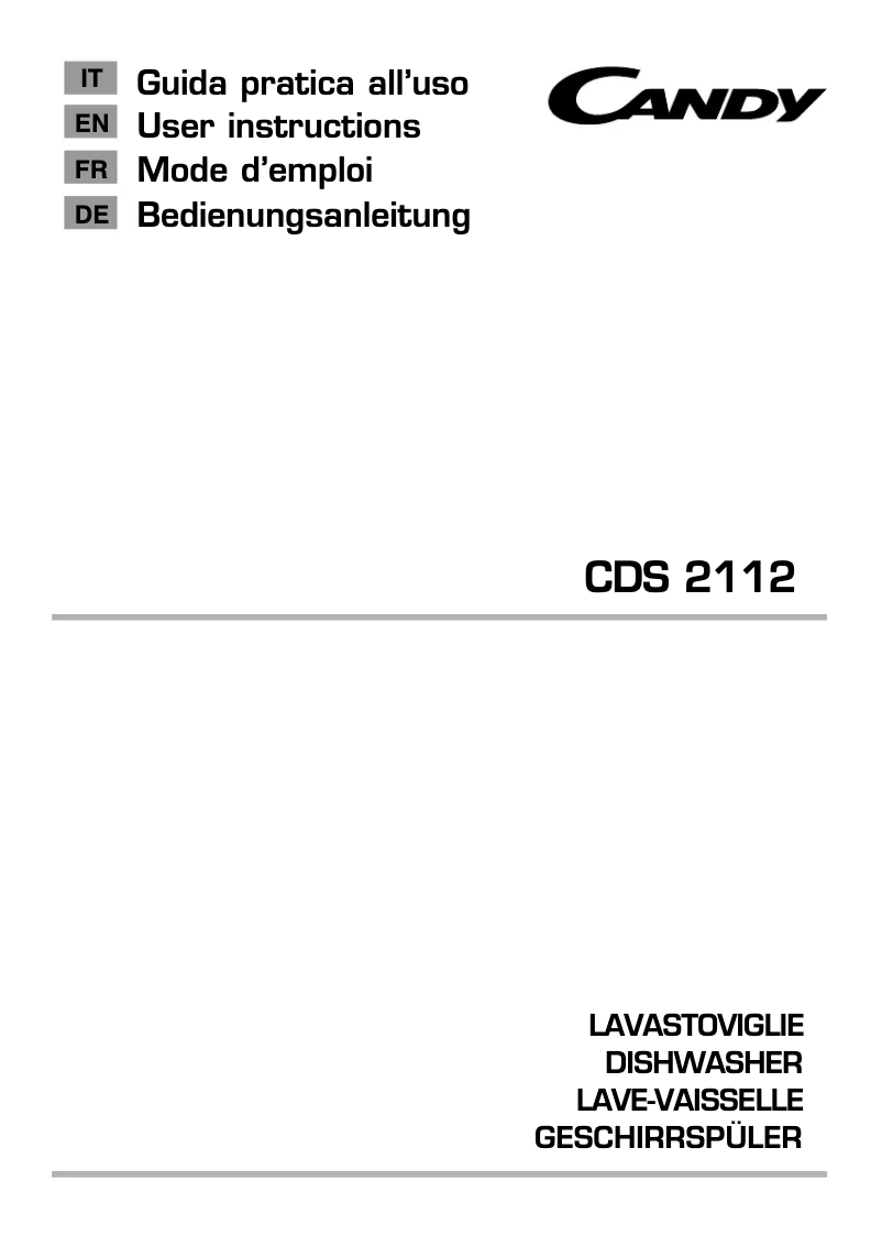 Imagen de la primera página del manual del dispositivo CDS 2112