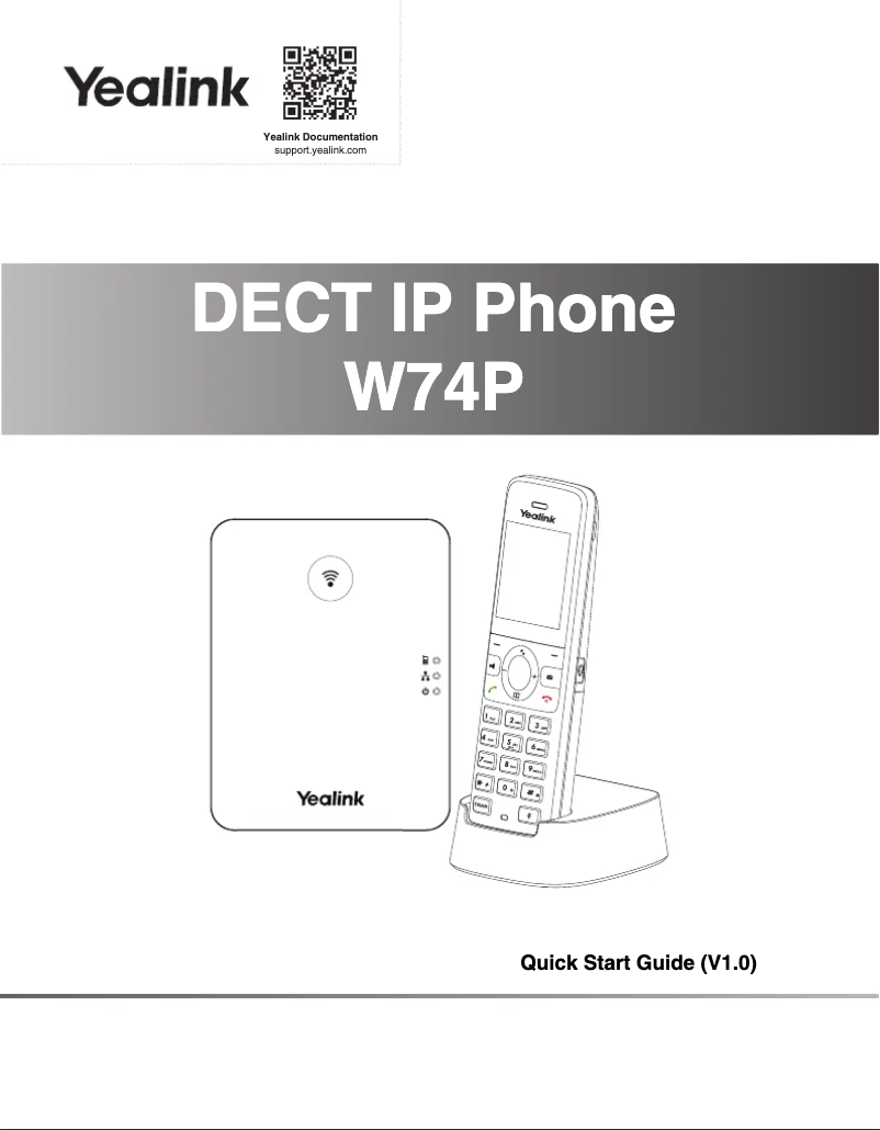 Imagen de la primera página del manual del dispositivo W74P