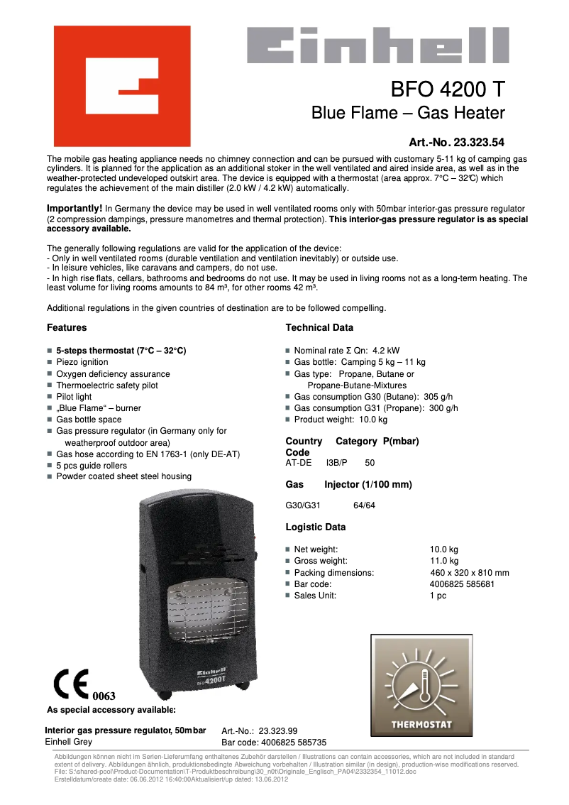 Imagen de la primera página del manual del dispositivo BFO 4200 T