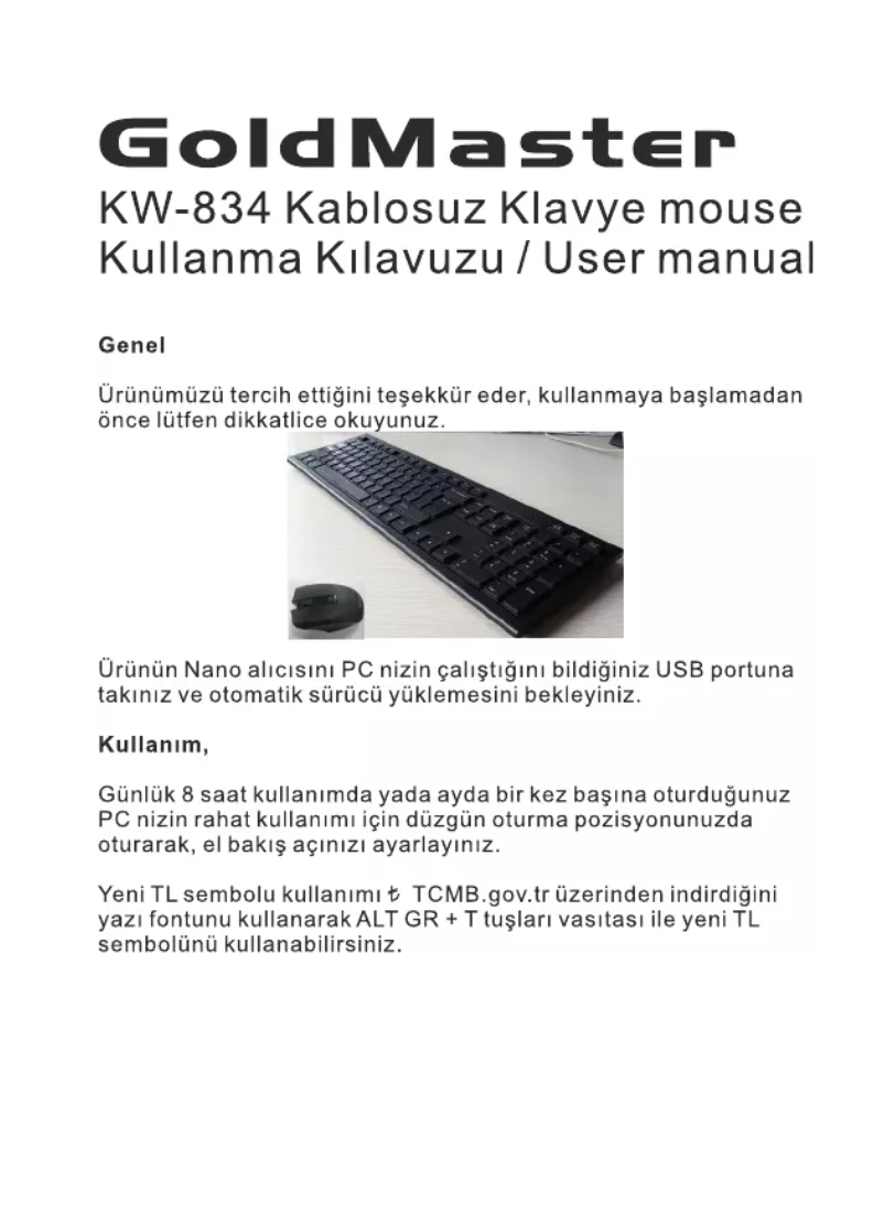 Imagen de la primera página del manual del dispositivo KW-834