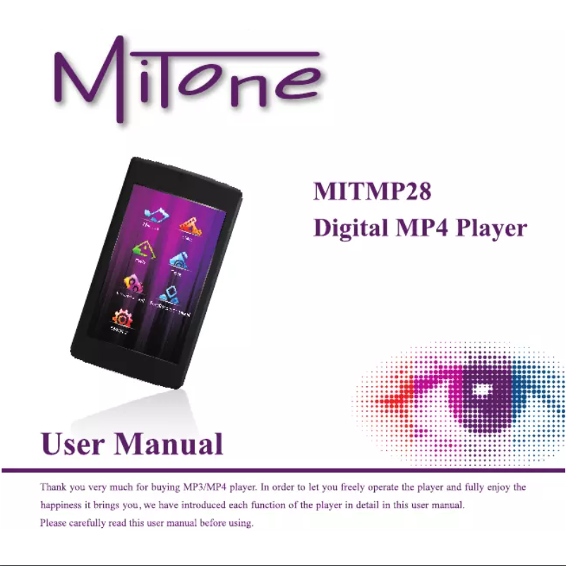 Imagen de la primera página del manual del dispositivo MITMP28