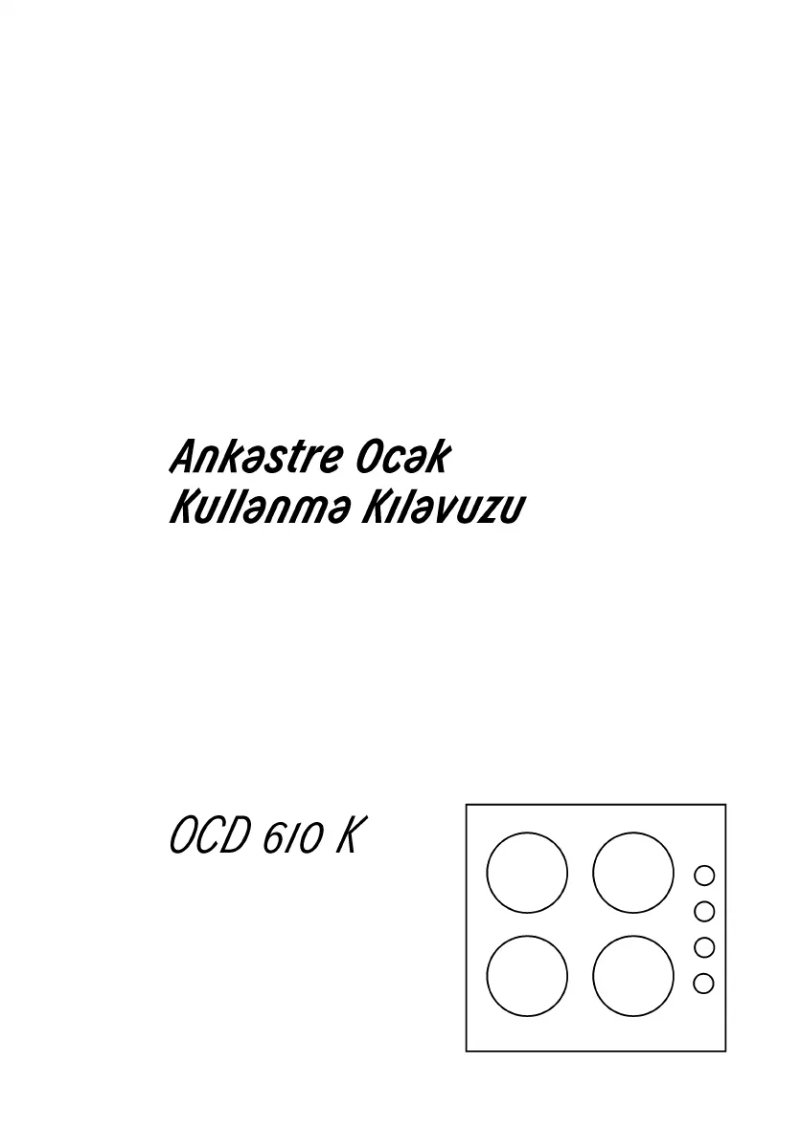 Imagen de la primera página del manual del dispositivo OCD 610 K