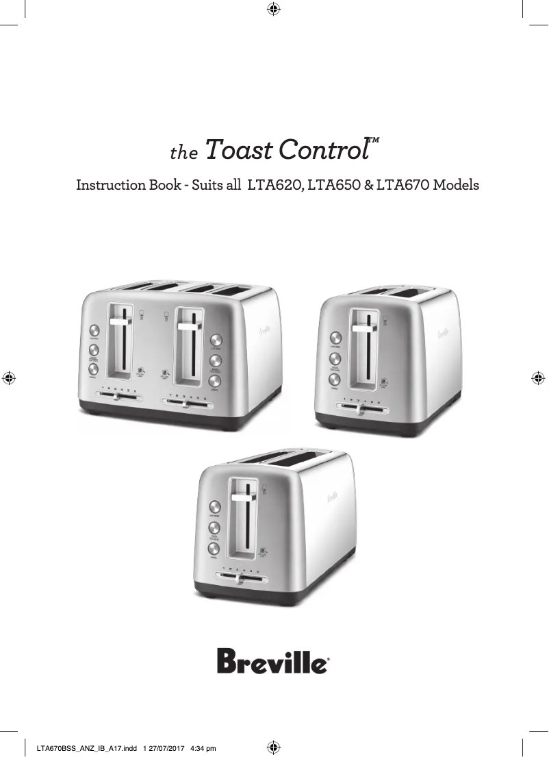 Página 1 del manual Manual de usuario Breville the Toast Control BTA650