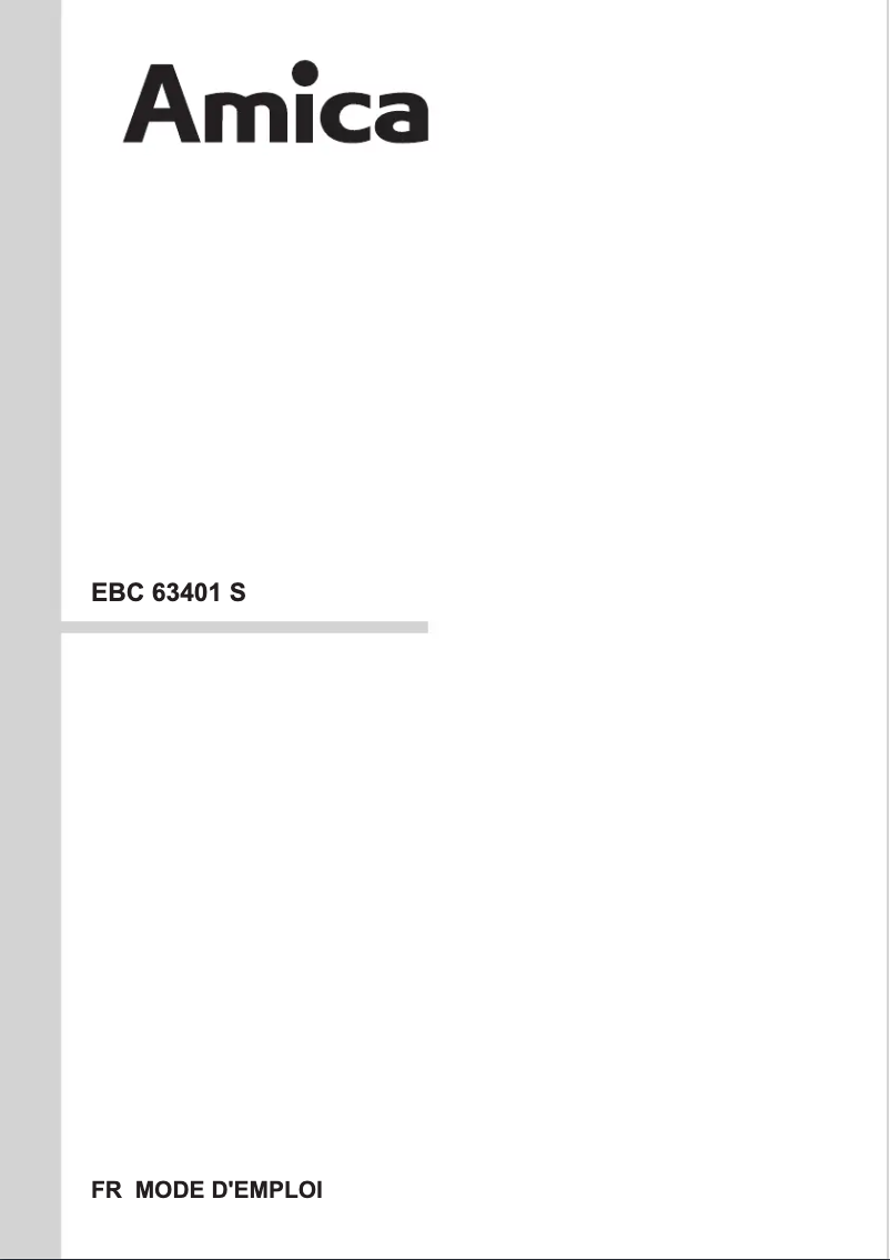 Página 1 del manual Manual de usuario Amica EBC 63401 S