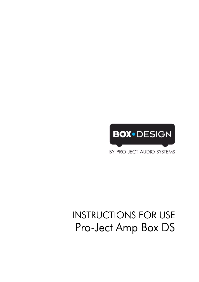 Página 1 del manual Manual de usuario Pro-Ject Amp Box DS