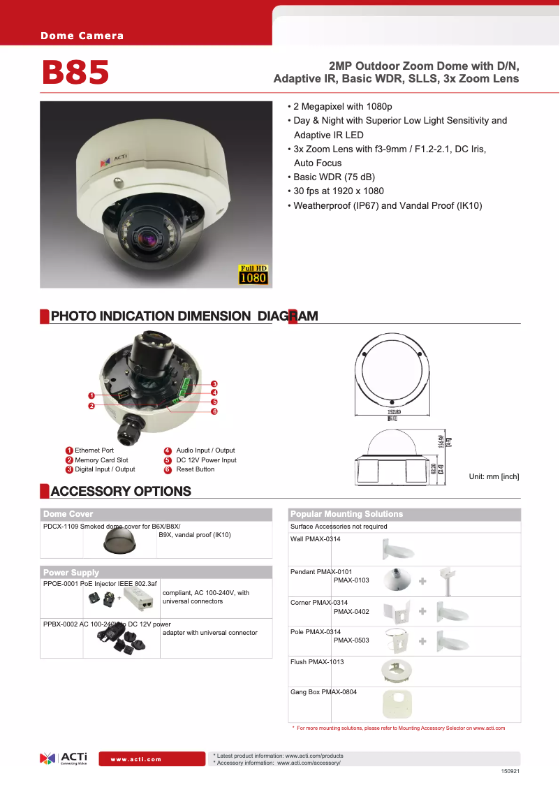 Imagen de la primera página del manual del dispositivo B85