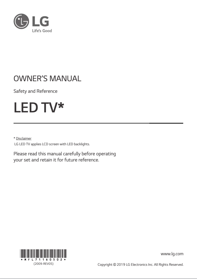 Imagen de la primera página del manual del dispositivo 82UM7600PTA