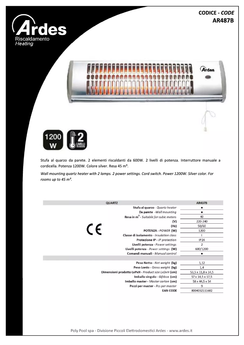 Página nº 1 - Ficha técnica Ardes AR437B