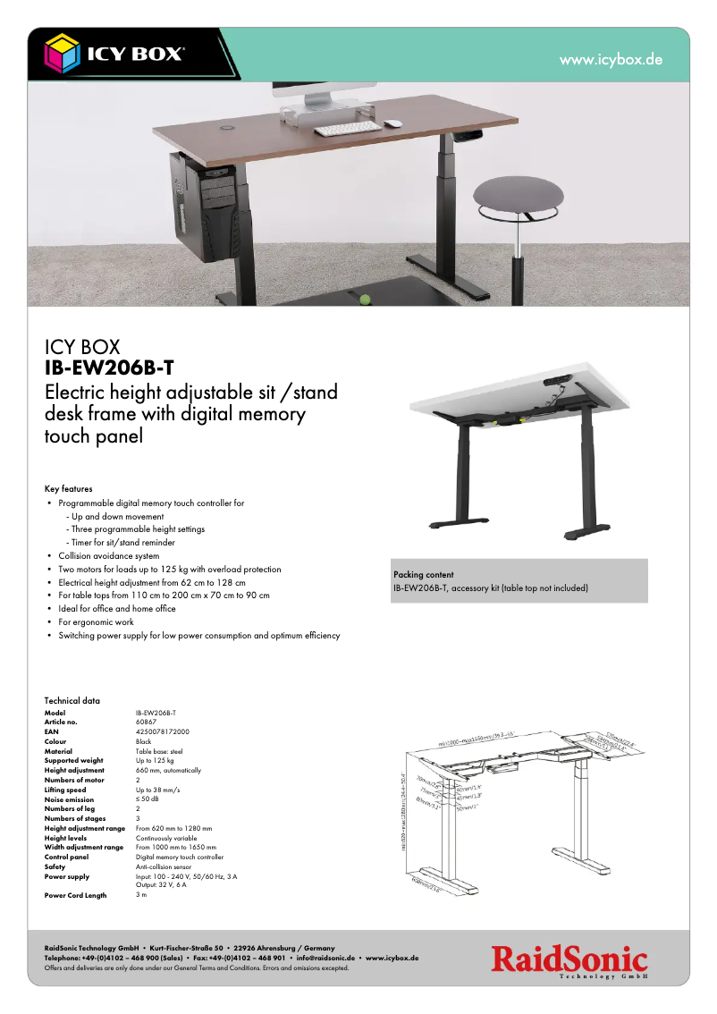 Imagen de la primera página del manual del dispositivo IB-EW206B-T