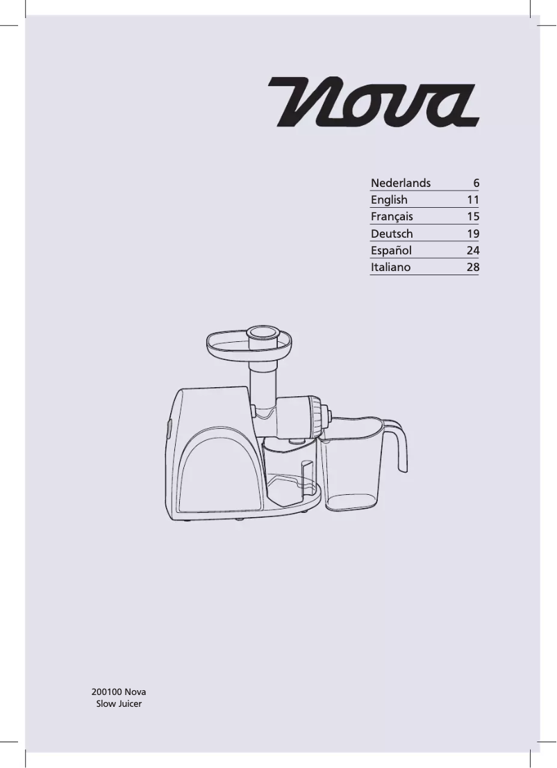 Página 1 del manual Manual de usuario Nova 200100
