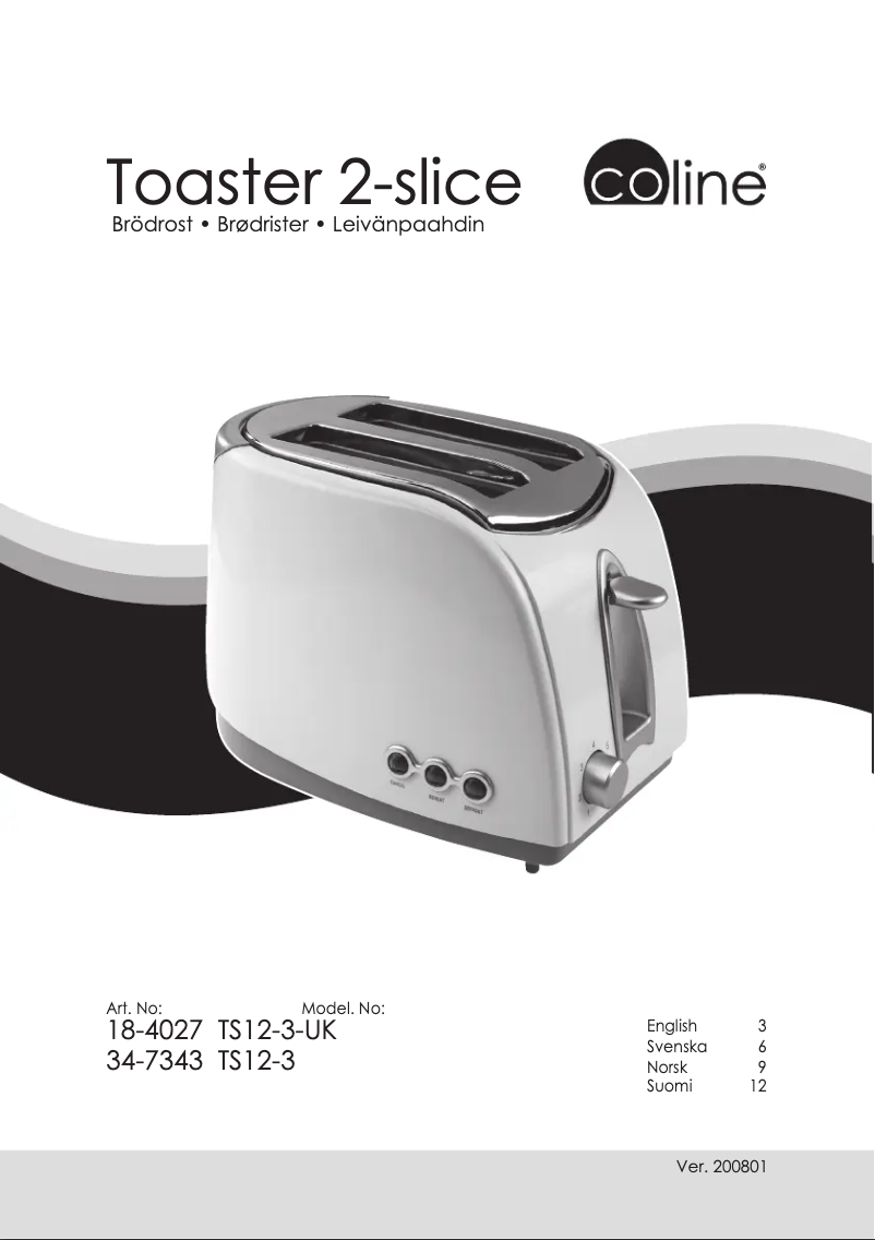 Imagen de la primera página del manual del dispositivo TS12-3