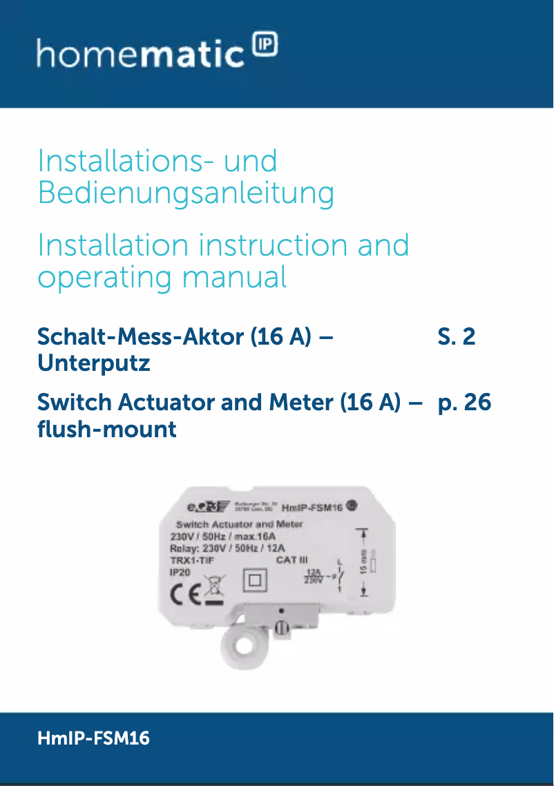 Imagen de la primera página del manual del dispositivo HMIP-FSM16