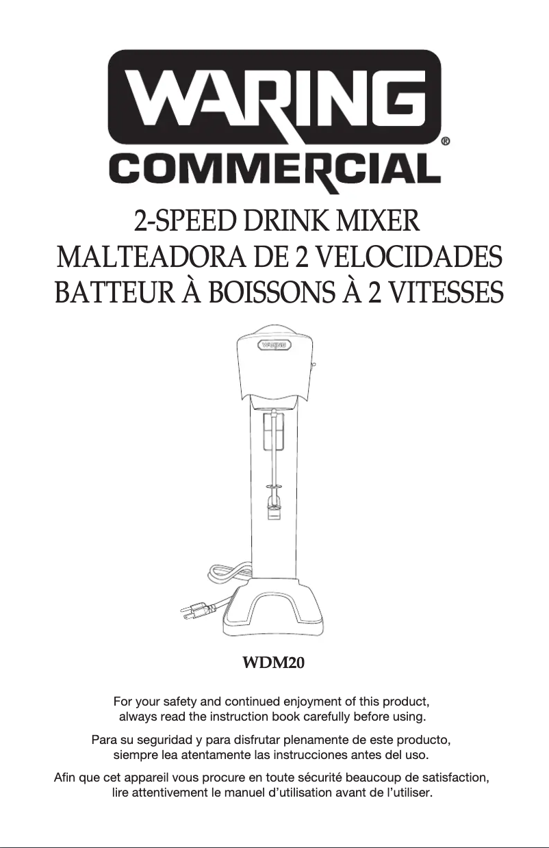 Imagen de la primera página del manual del dispositivo Commercial WDM20
