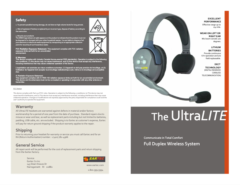 Página 1 del manual Manual de usuario MAAS UltraLITE