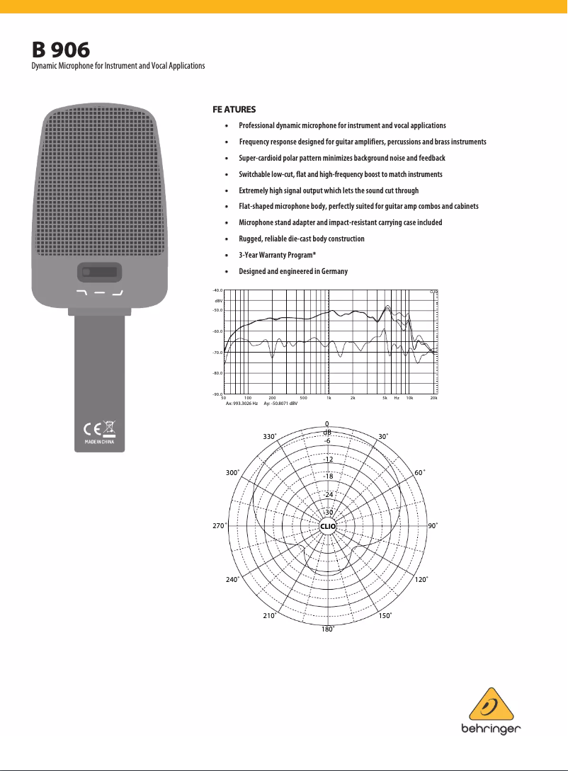 Imagen de la primera página del manual del dispositivo B 906