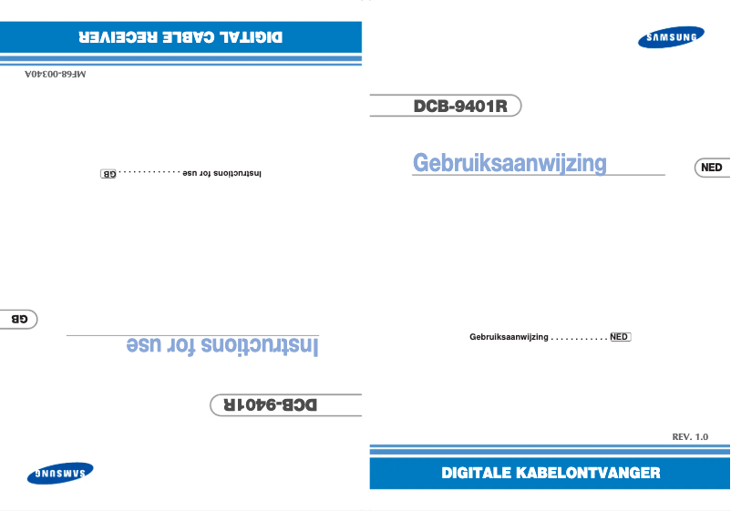 Imagen de la primera página del manual del dispositivo DCB-9401R