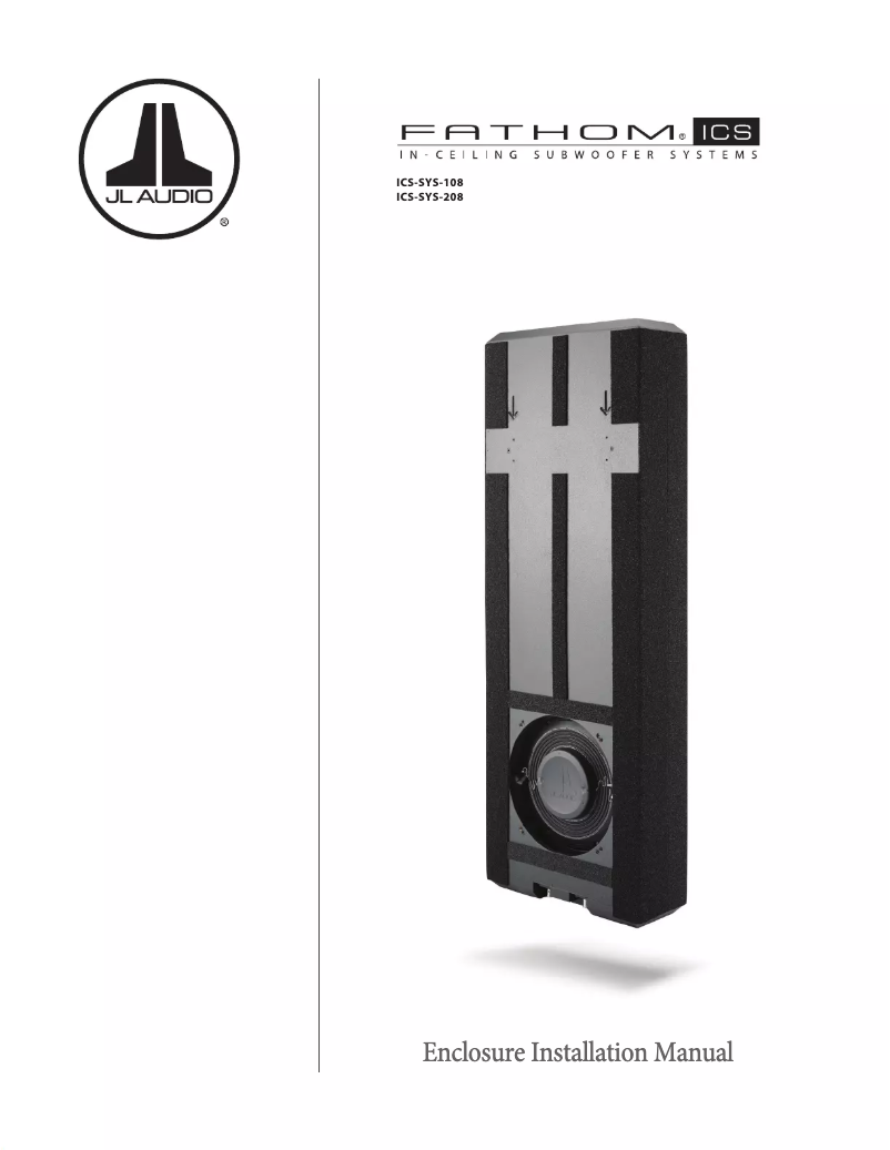 Página 1 del manual Manual de usuario JL Audio Fathom ICS-SYS-208