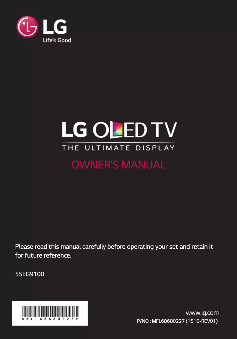 Imagen de la primera página del manual del dispositivo 55EG9100