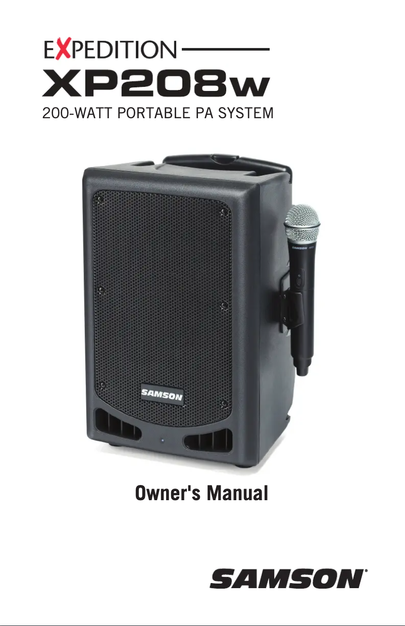 Imagen de la primera página del manual del dispositivo SAXP208W