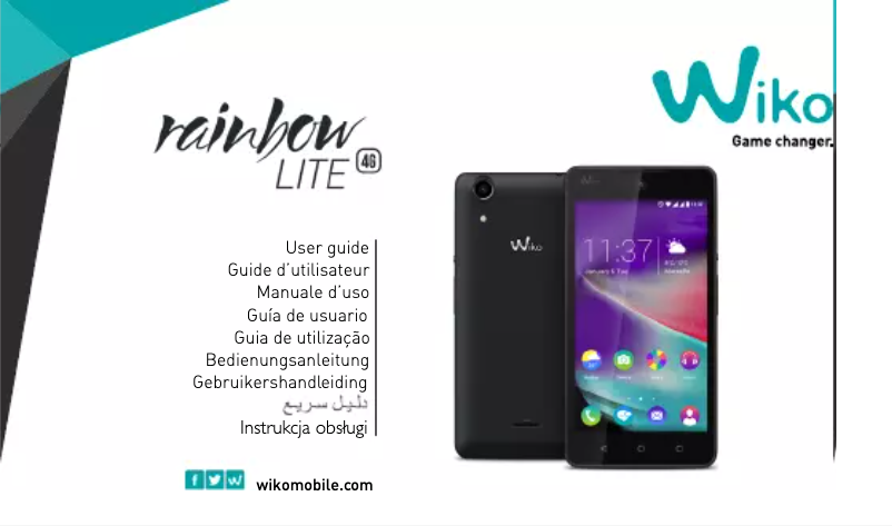 Imagen de la primera página del manual del dispositivo Rainbow Lite