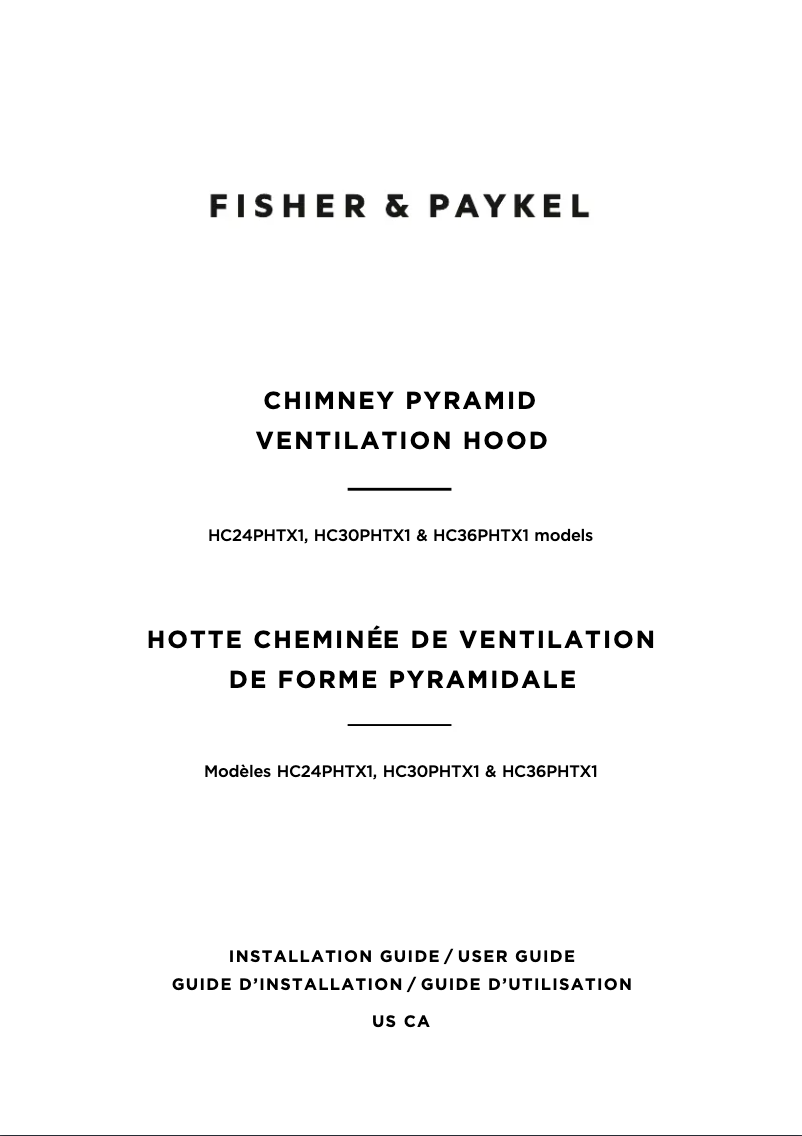 Página 1 del manual Instrucciones / montaje Fisher & Paykel HC30PHTX1N