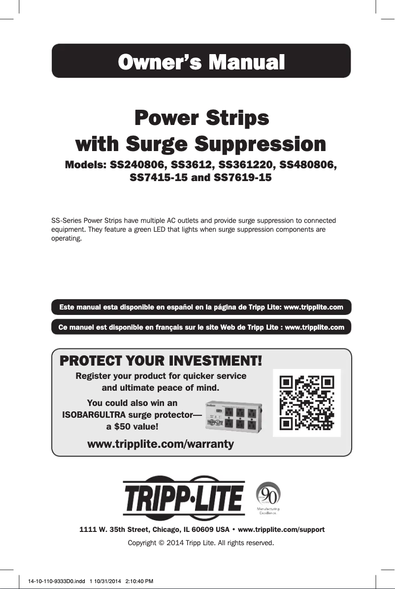 Imagen de la primera página del manual del dispositivo SS361220