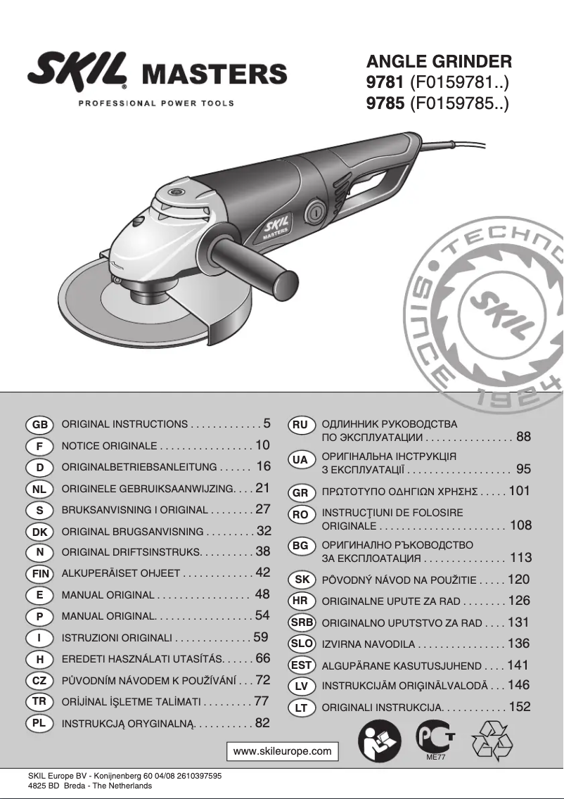 Página 1 del manual Manual de usuario Skil 9781 MA