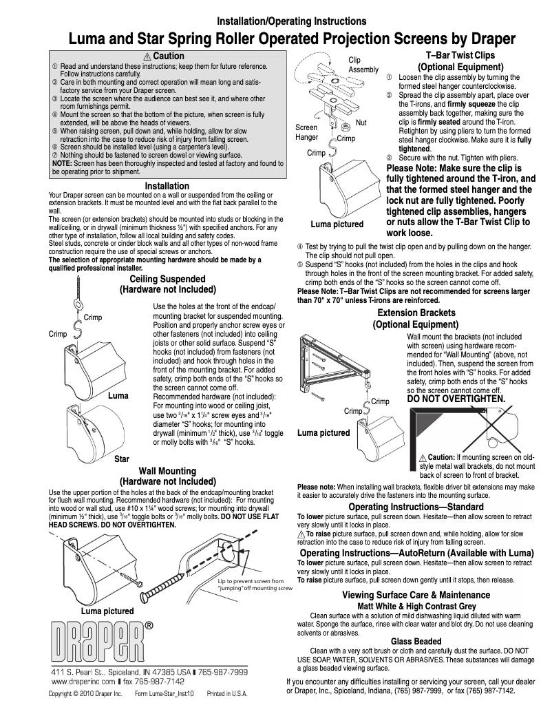 Imagen de la primera página del manual del dispositivo Star 152 x 152 DR209002