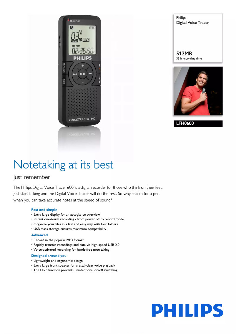 Imagen de la primera página del manual del dispositivo LFH0600