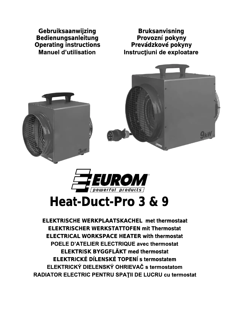 Página nº 1 - Manual de usuario Eurom Heat-Duct-Pro 9