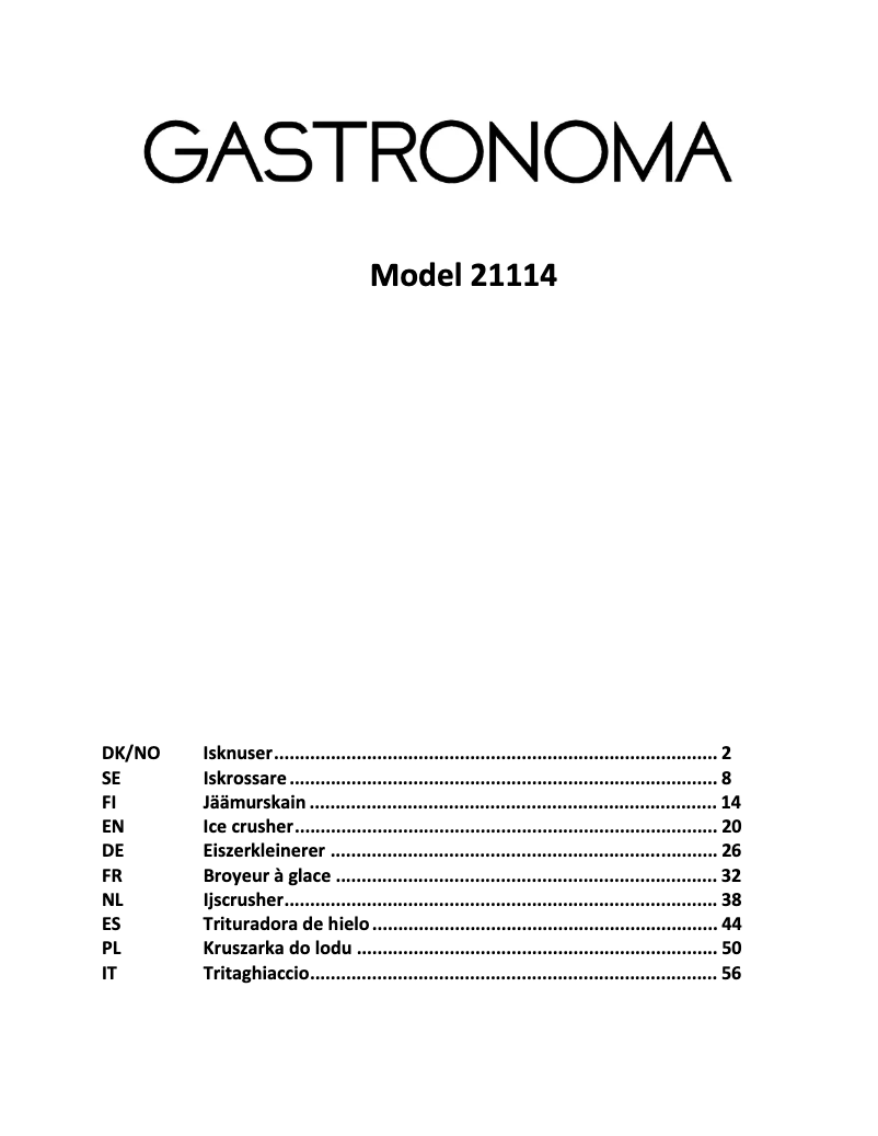 Imagen de la primera página del manual del dispositivo 21114