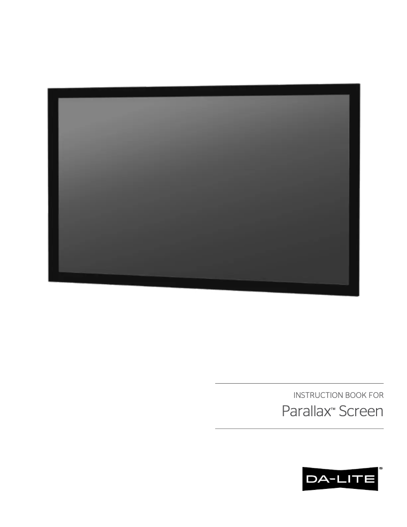 Página 1 del manual Guía de instalación Da-Lite Parallax 28805V