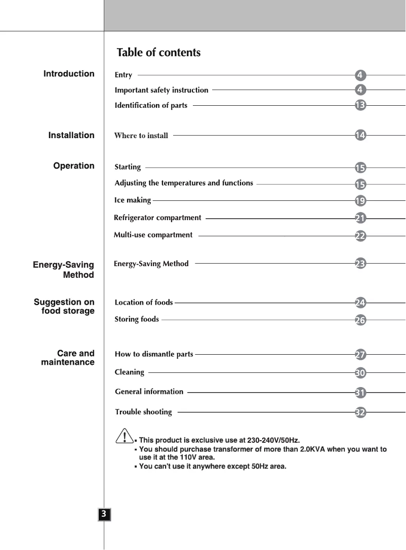 Imagen de la primera página del manual del dispositivo GC-B40BSGMD