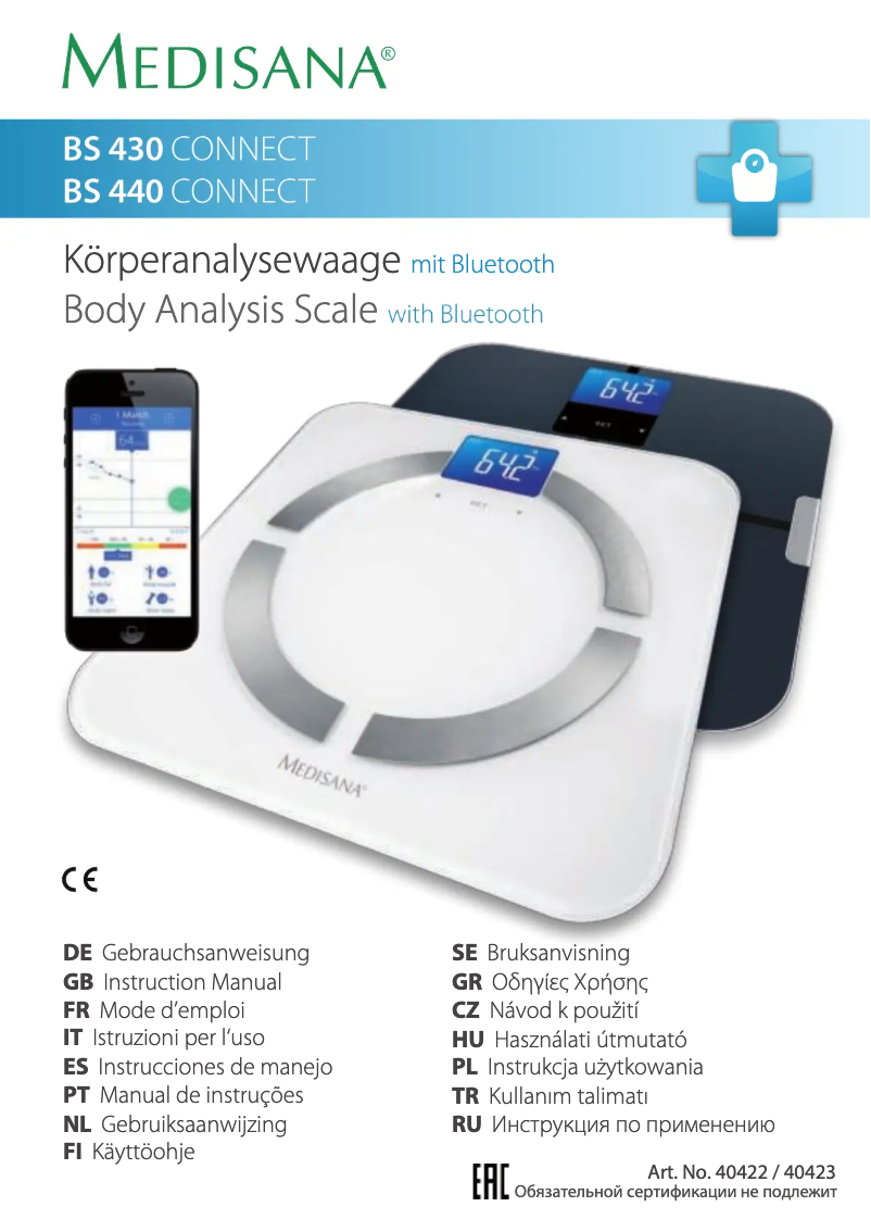 Imagen de la primera página del manual del dispositivo BS 430 Connect