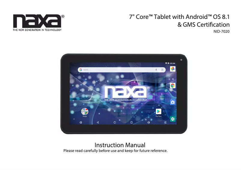 Imagen de la primera página del manual del dispositivo NID-7020