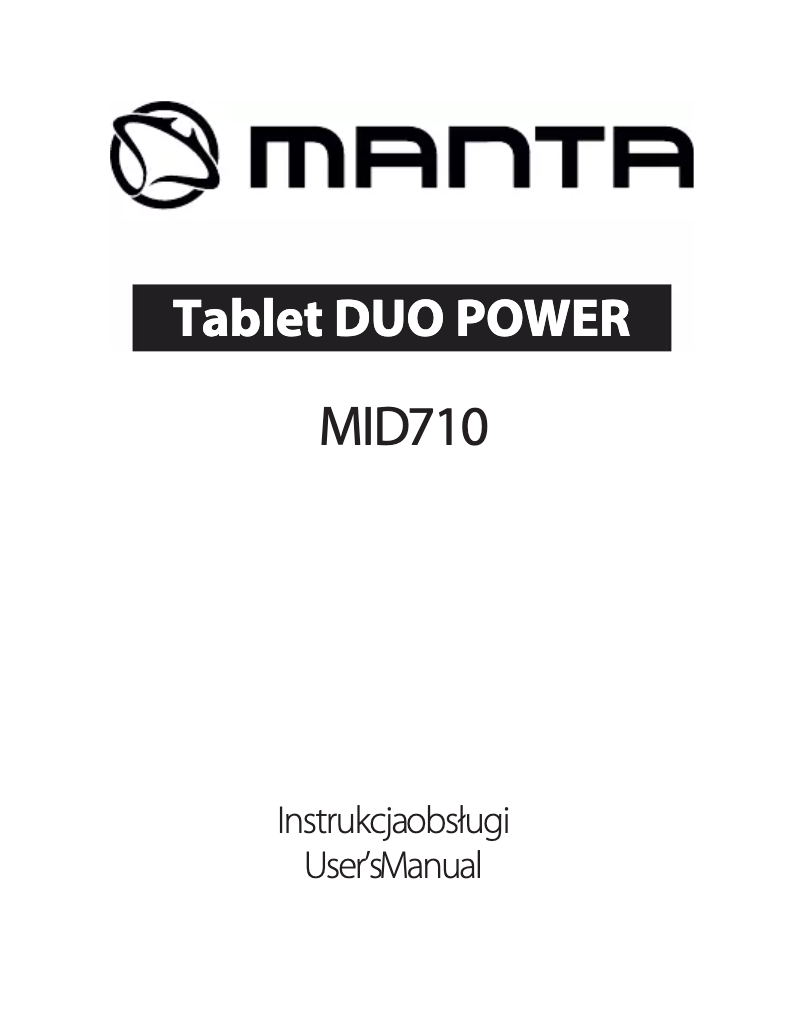 Página 1 del manual Manual de usuario Manta Duo Power MID710